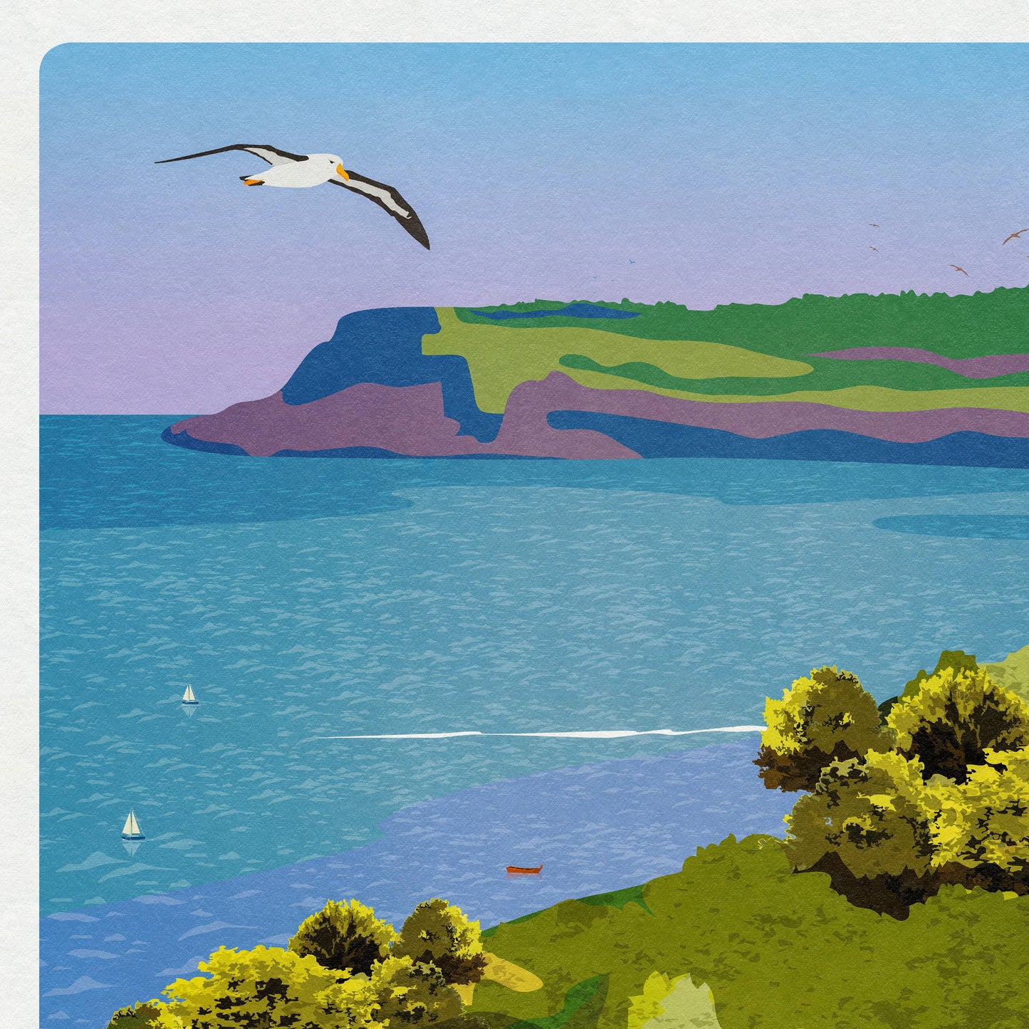 Robin Hood's Bay Travel Poster | UK Travel Poster | English