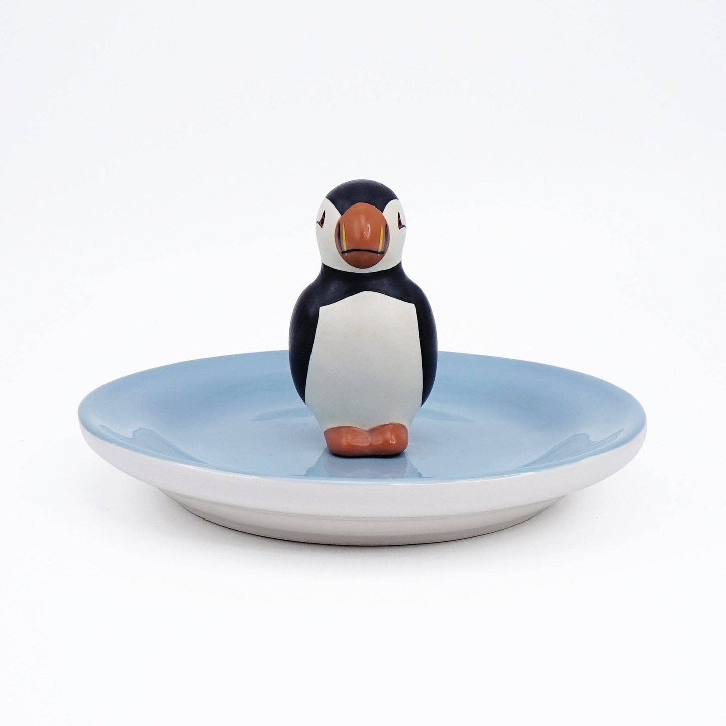 Trinket Key Ring Dish Puffin Bird