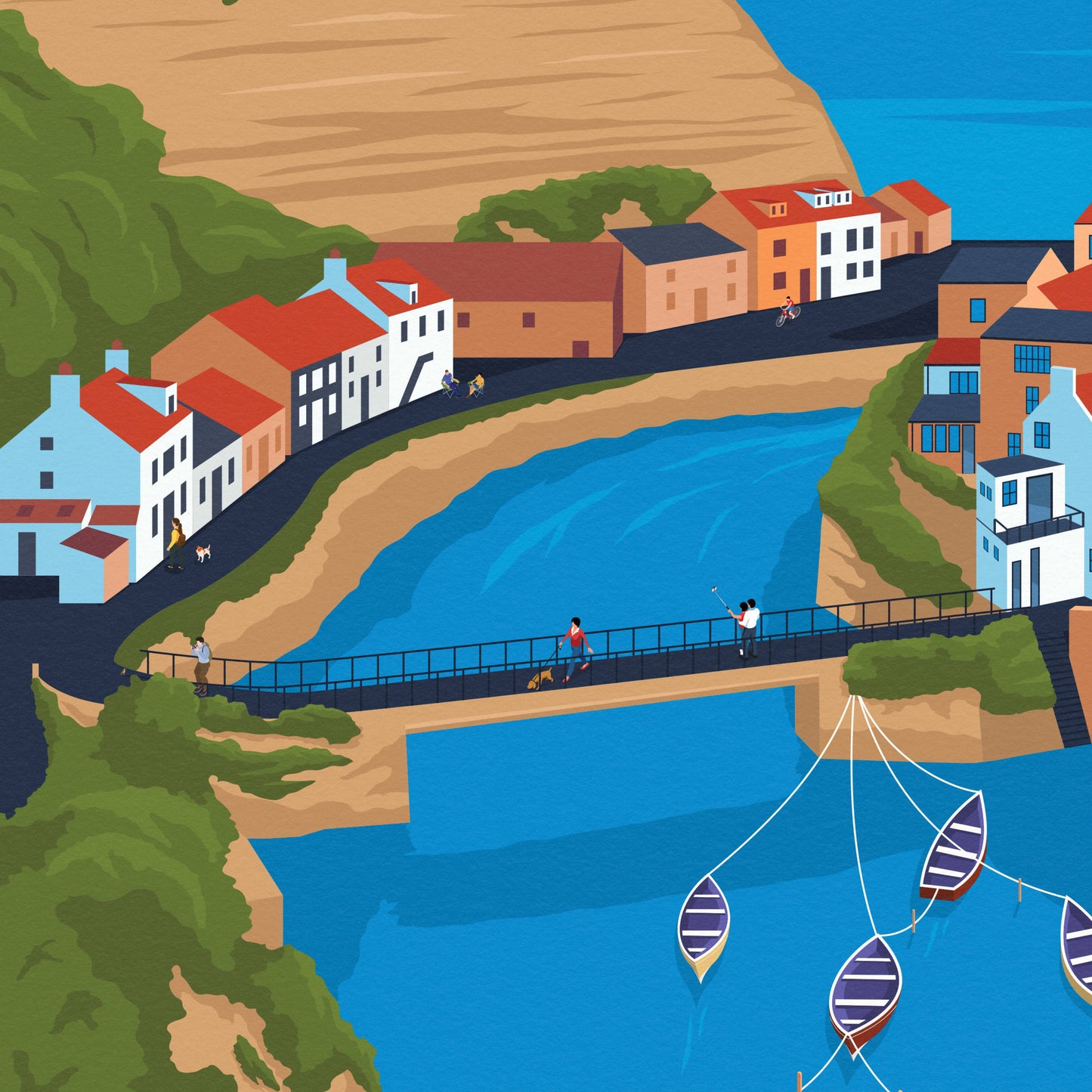Staithes Print | Yorkshire Wall Art | Staithes Poster