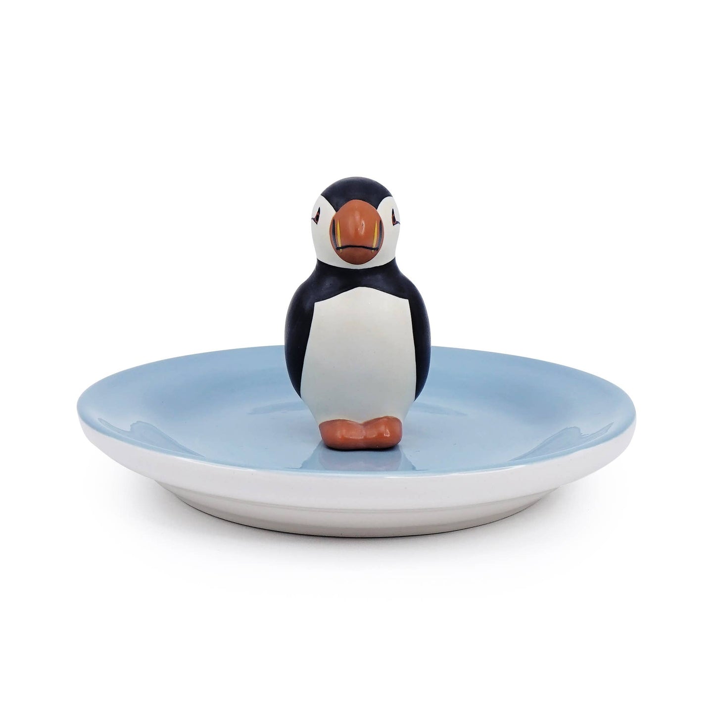 Trinket Key Ring Dish Puffin Bird