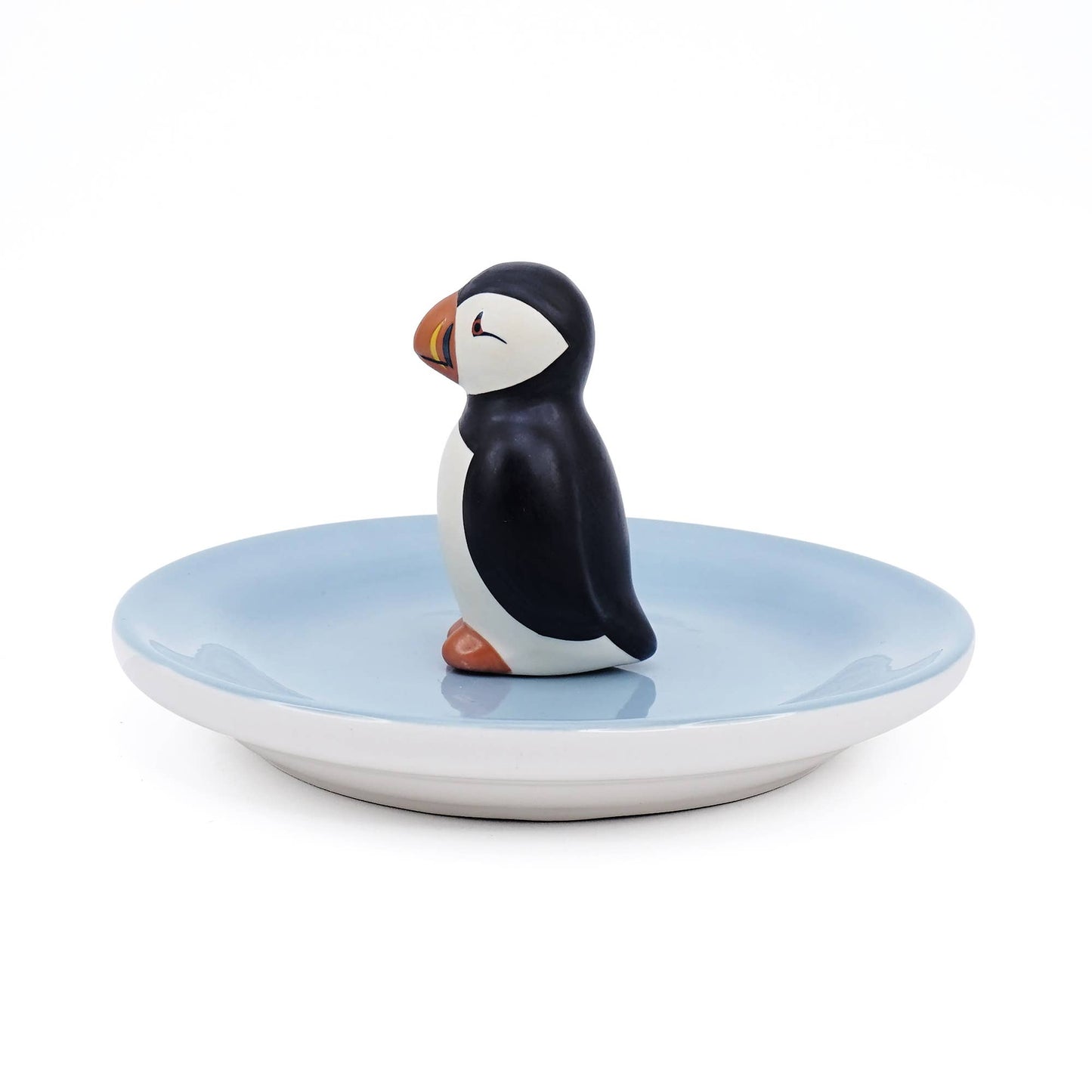 Trinket Key Ring Dish Puffin Bird