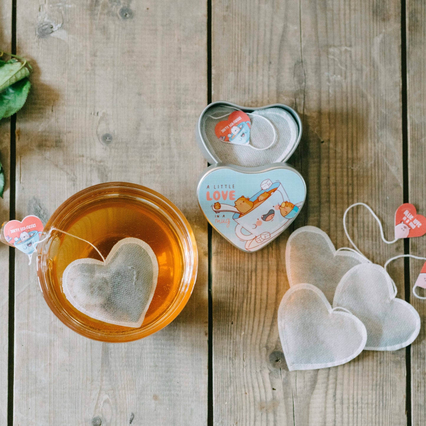 Heart shaped tea bags | Box of 5 positivi-tea's