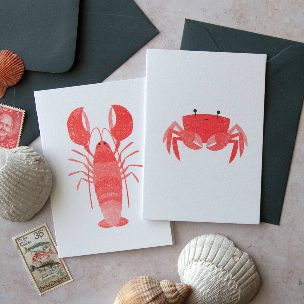 Red Lobster Valentine Mini Card, Humorous Love & Anniversary