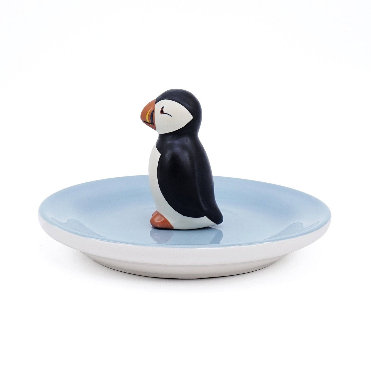 Trinket Key Ring Dish Puffin Bird