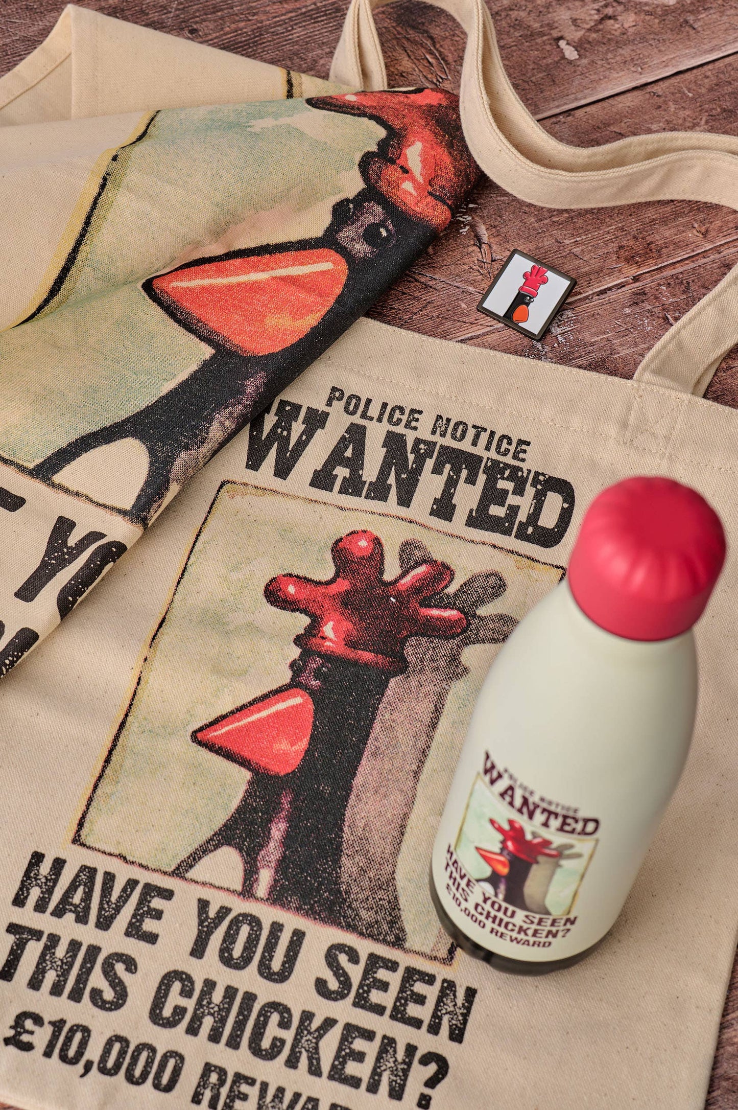Recycled Cotton Tote Bag - Wallace & Gromit (Feathers)