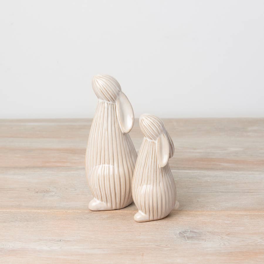 Ribbed Standing Bunny, 12cm
