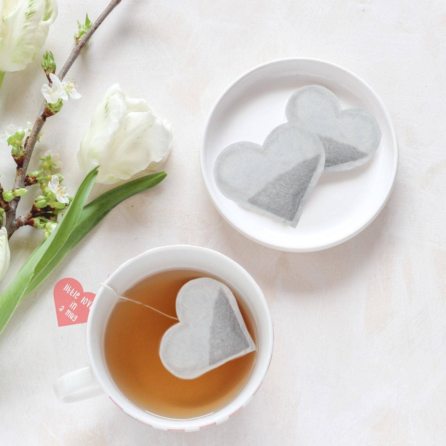 Heart shaped tea bags | Box of 5 positivi-tea's