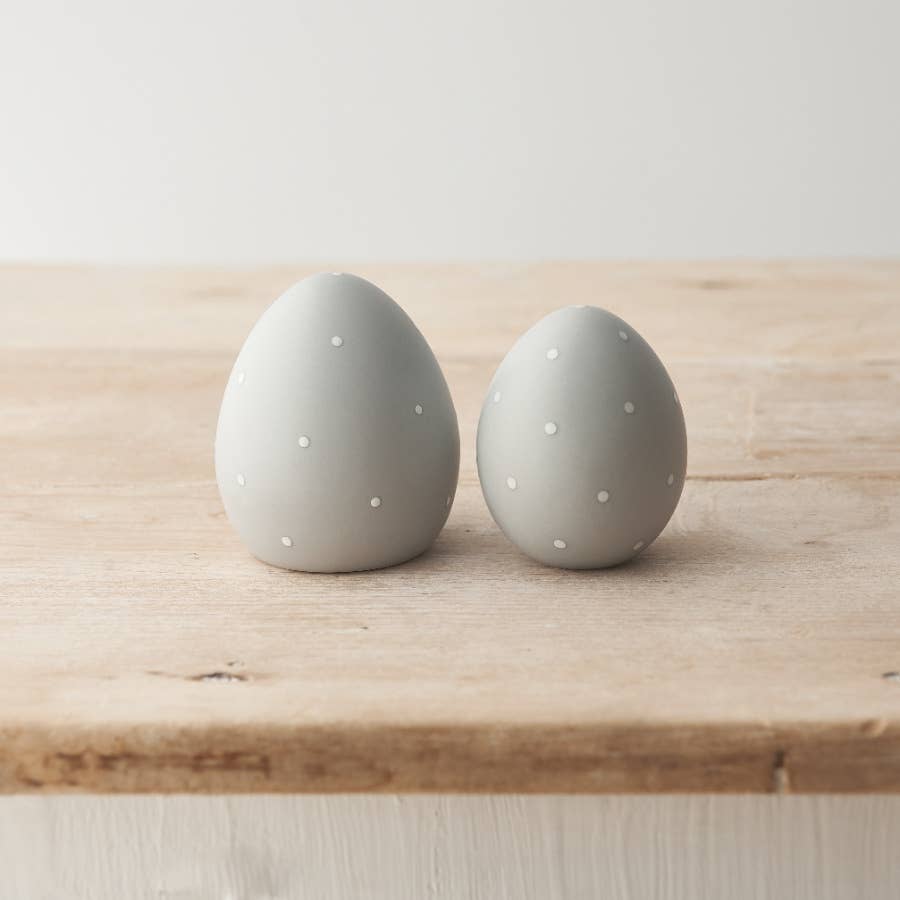 Grey Dotty Egg, 5cm