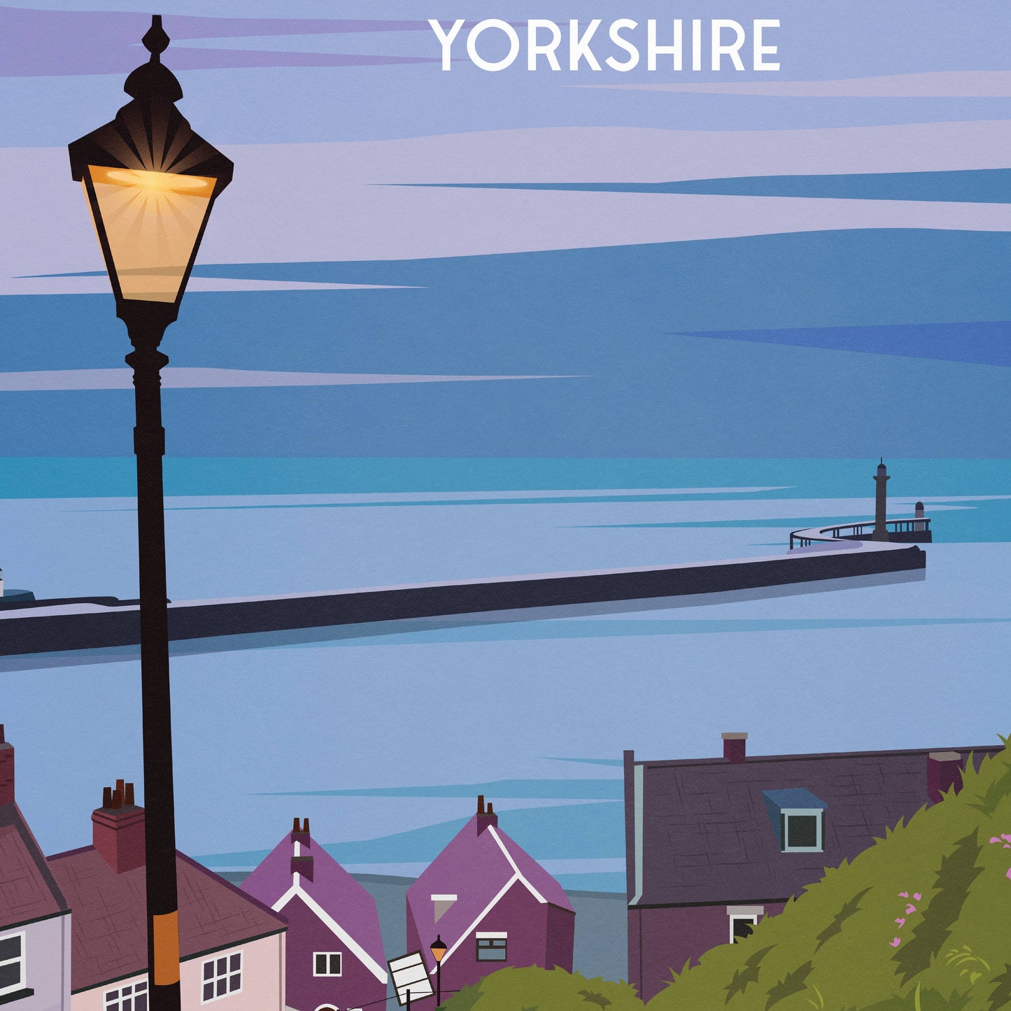 Whitby Travel Poster | 199 steps | Yorkshire Print | Art