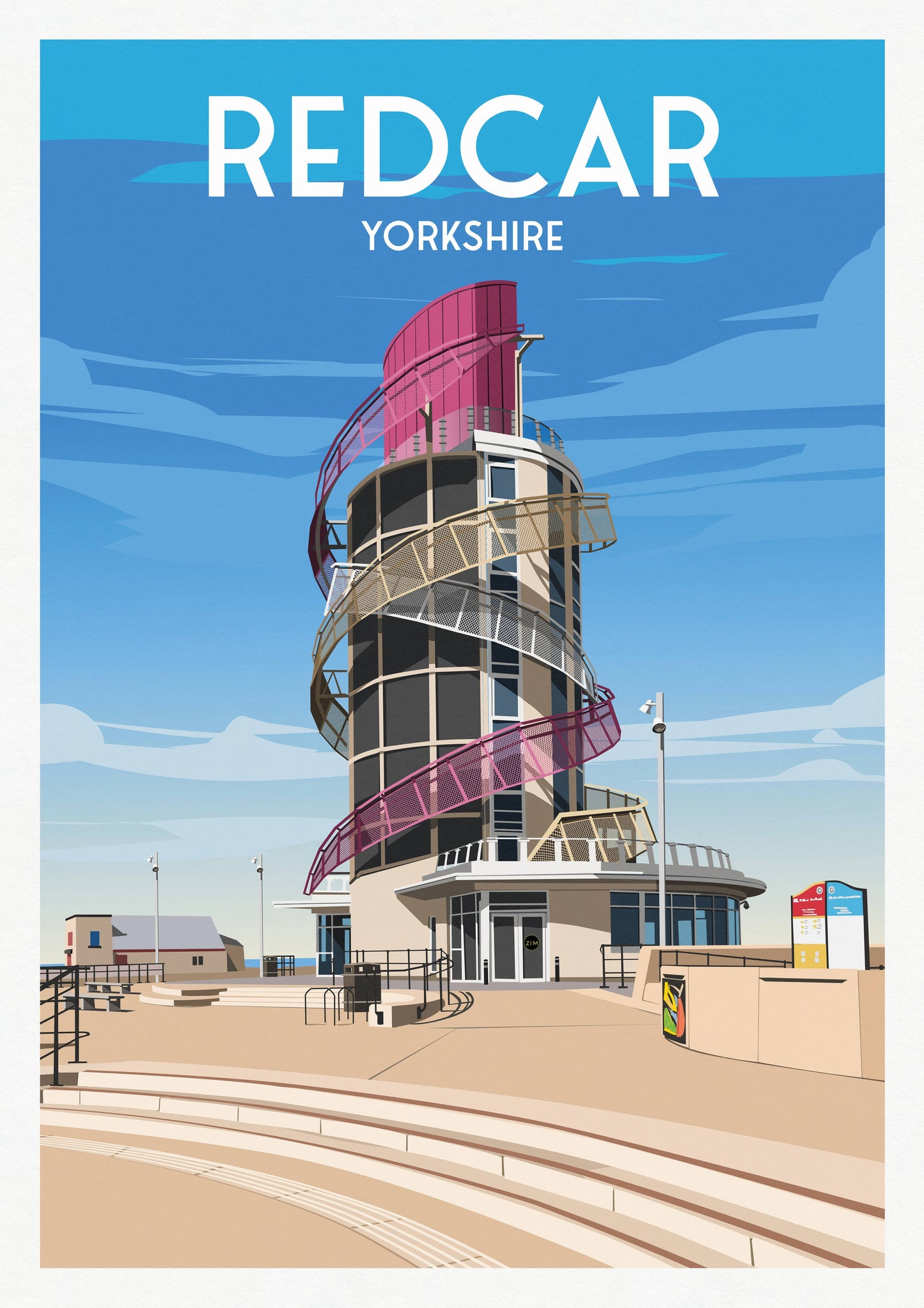 Redcar Beacon Print - Cleveland - Yorkshire - England