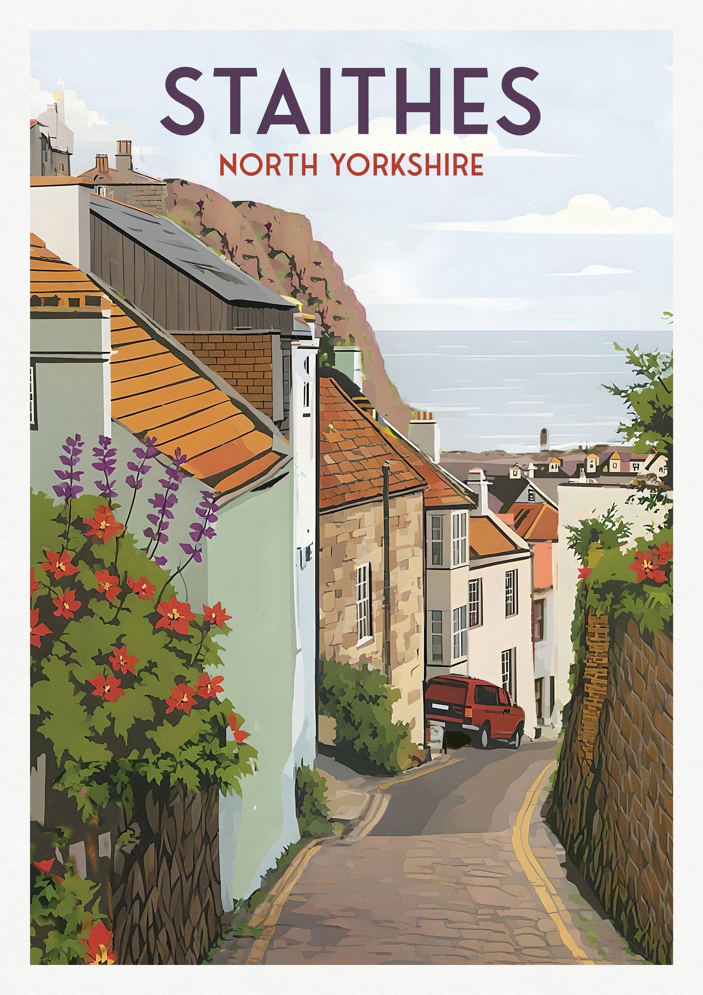 Staithes Print | Yorkshire Wall Art | Staithes Poster