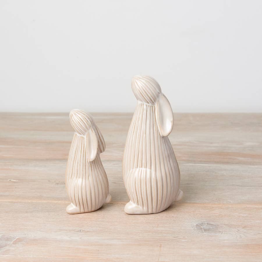 Ribbed Standing Bunny, 12cm