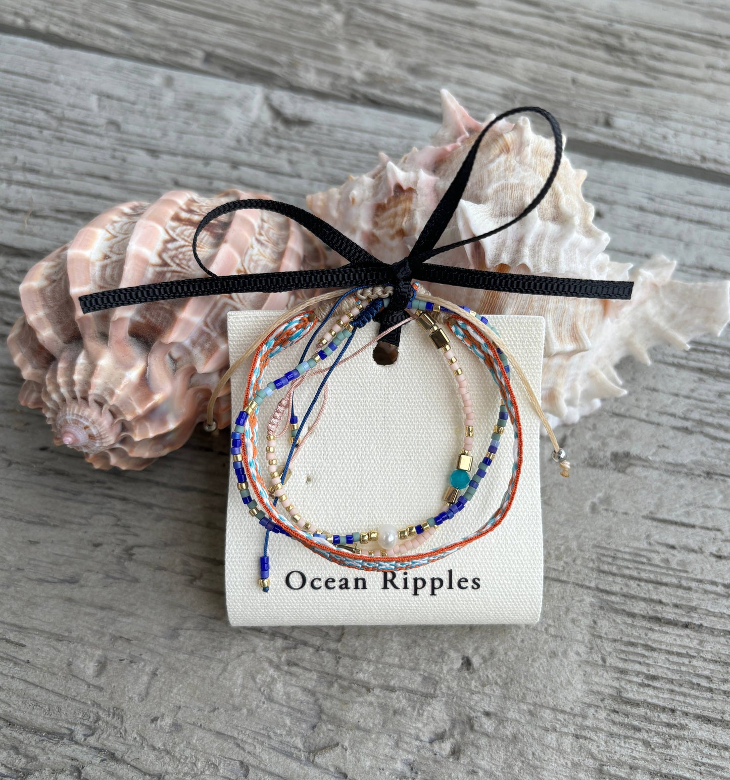 Japanese Miyuki Bracelet Set of 3 Orange
