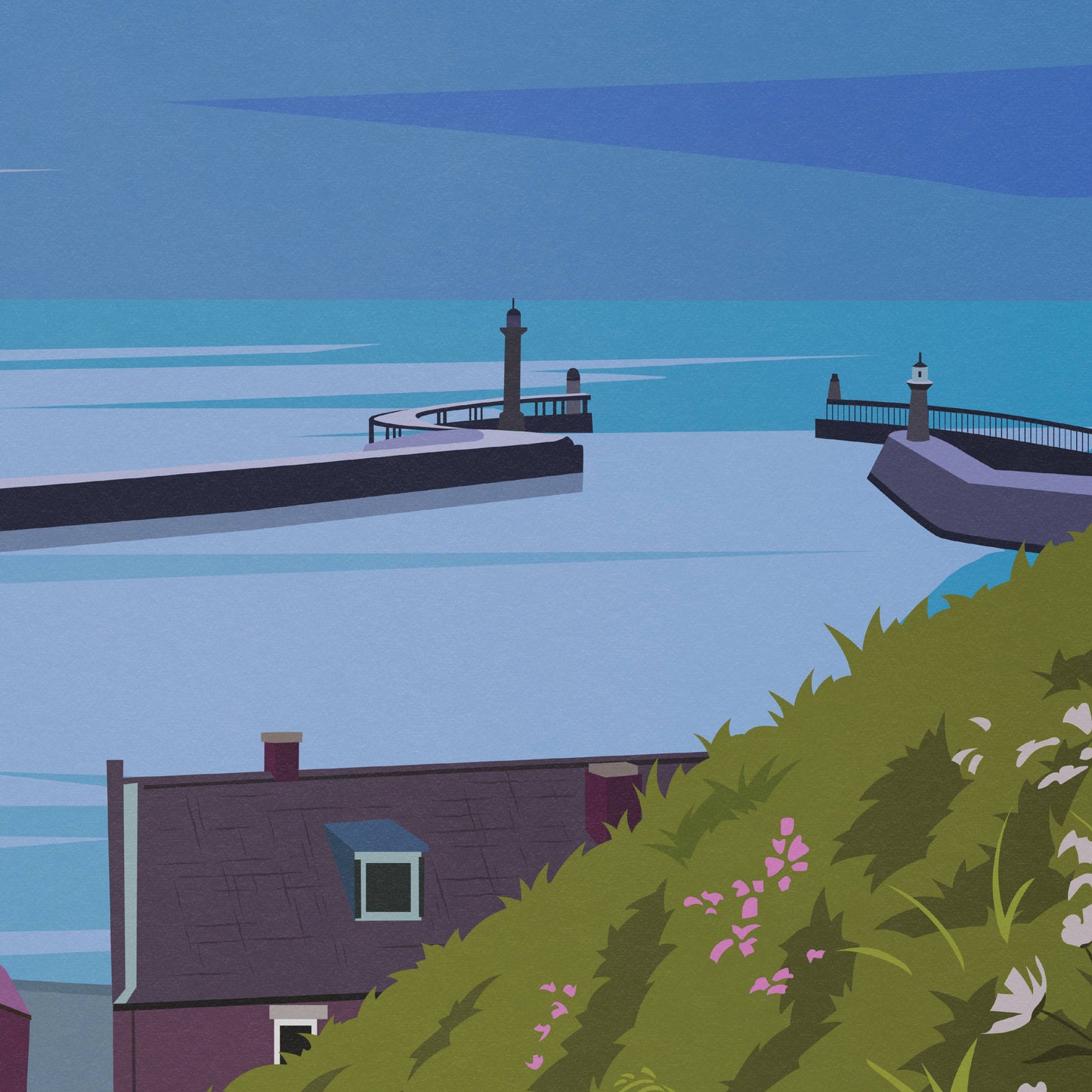 Whitby Travel Poster | 199 steps | Yorkshire Print | Art