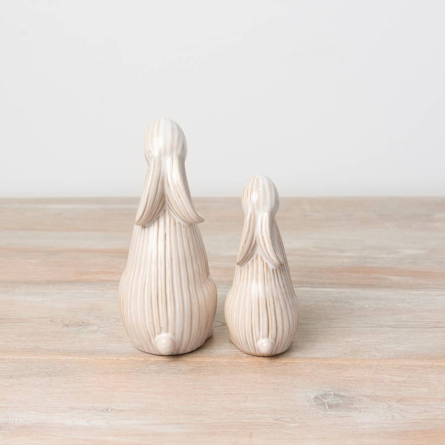 Ribbed Standing Bunny, 12cm