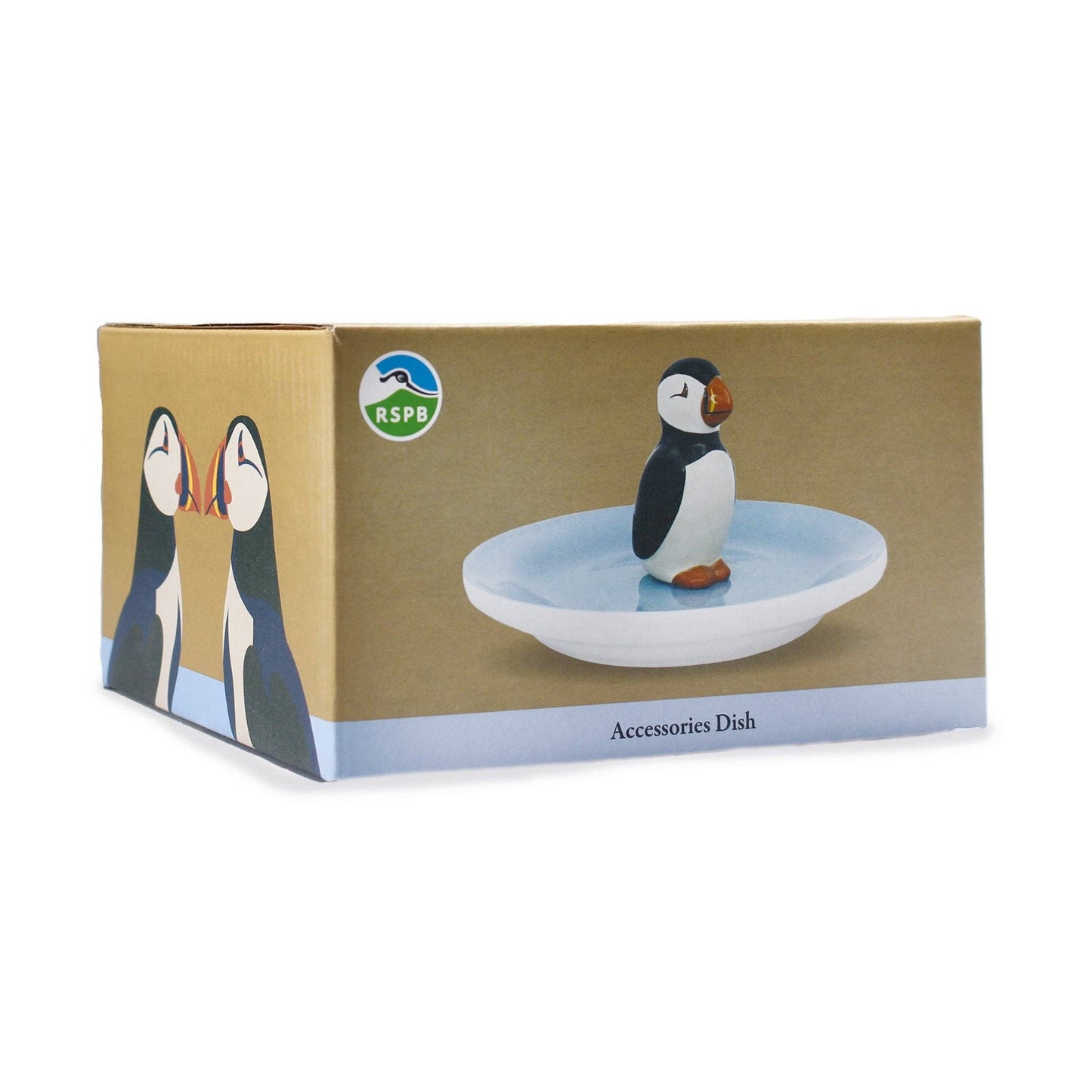 Trinket Key Ring Dish Puffin Bird