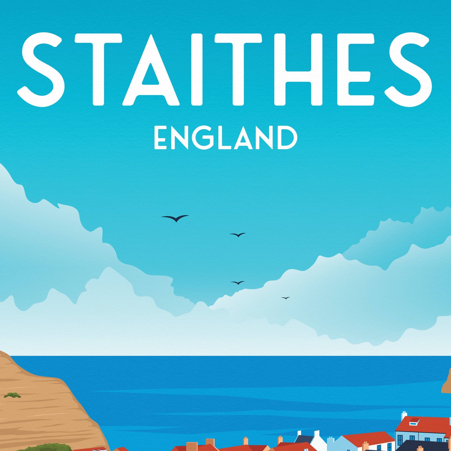 Staithes Print | Yorkshire Wall Art | Staithes Poster
