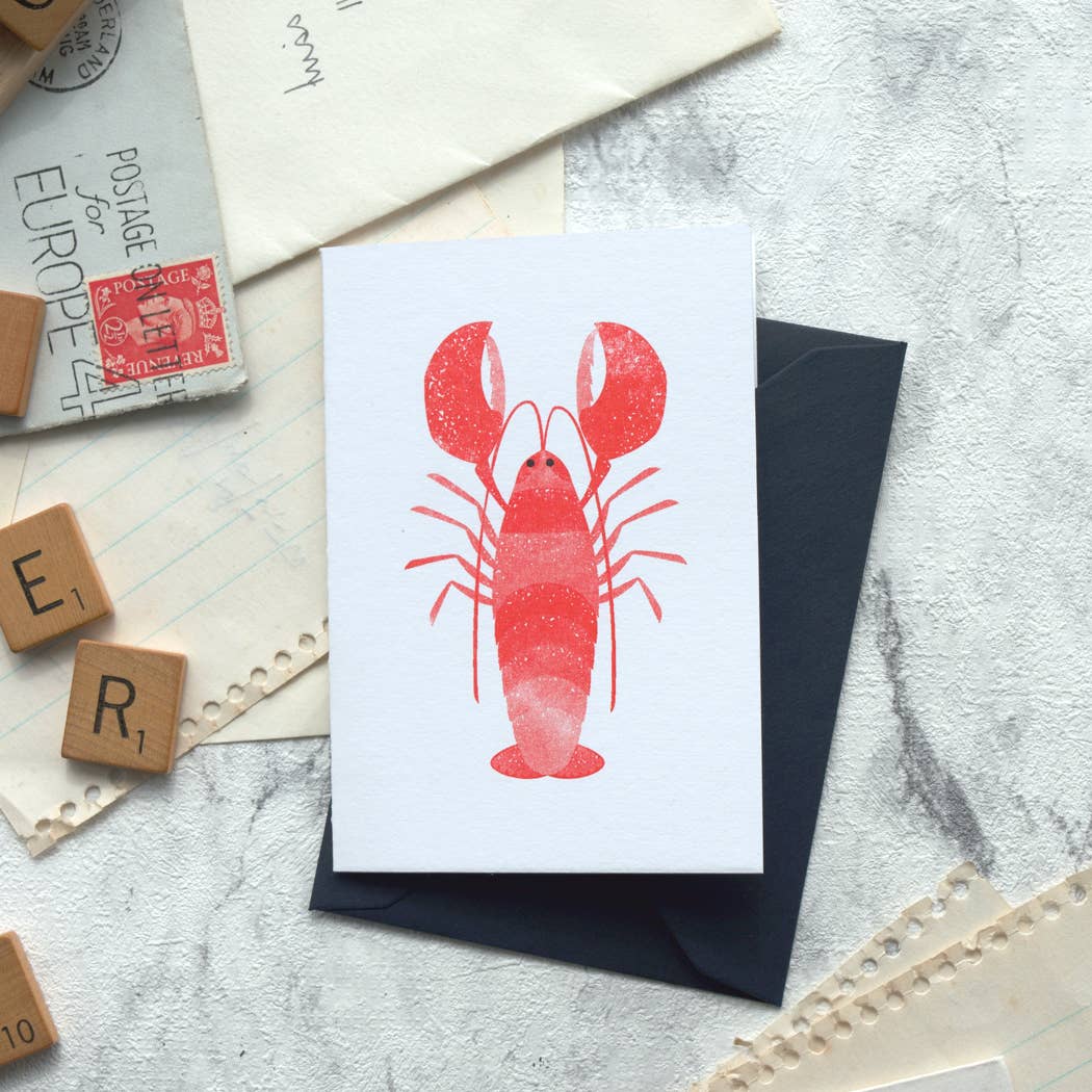 Red Lobster Valentine Mini Card, Humorous Love & Anniversary