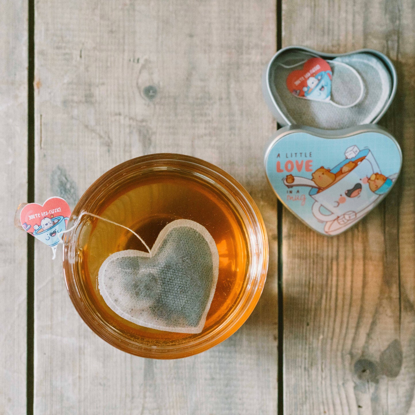 Heart shaped tea bags | Box of 5 positivi-tea's