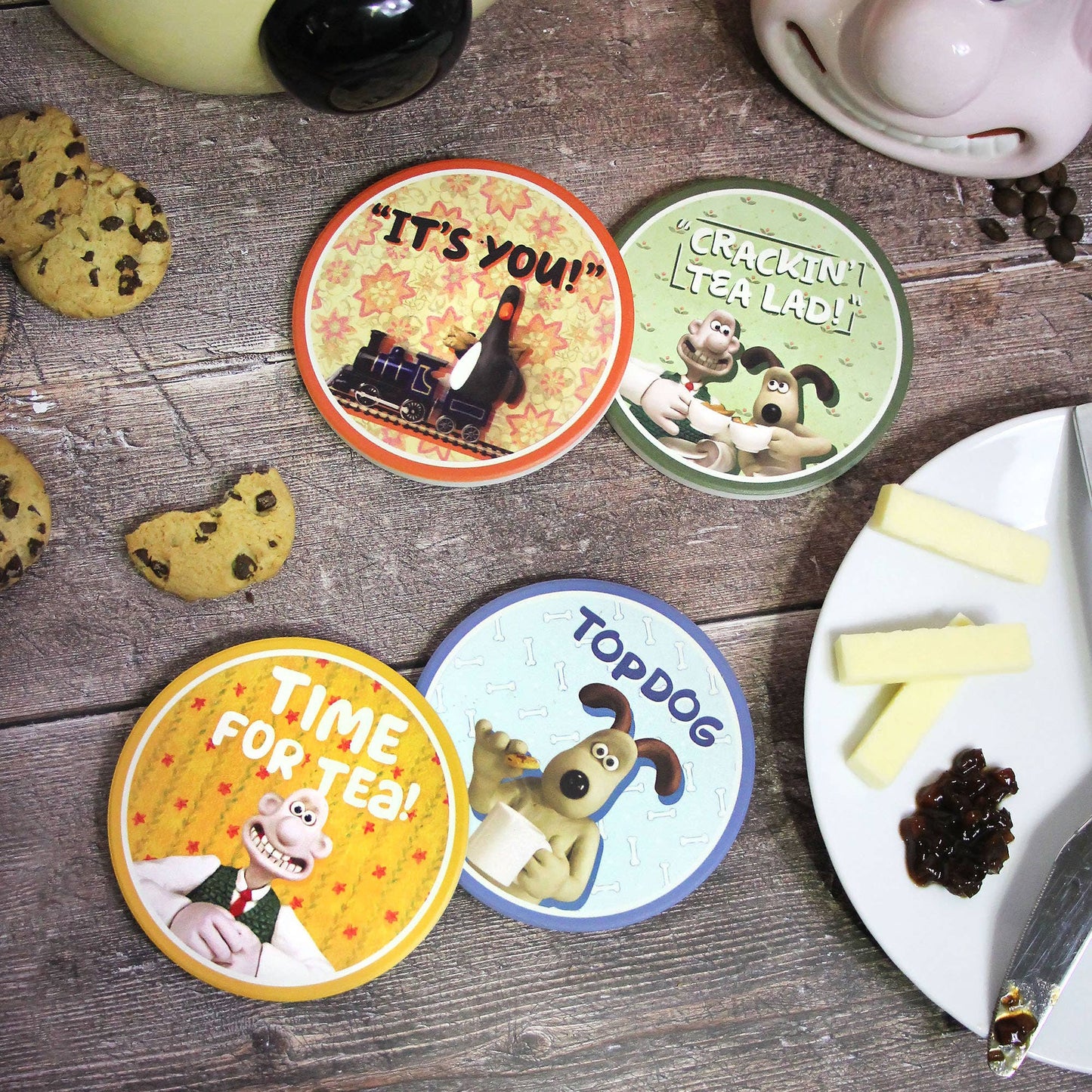 Ceramic Coasters Wallace & Gromit