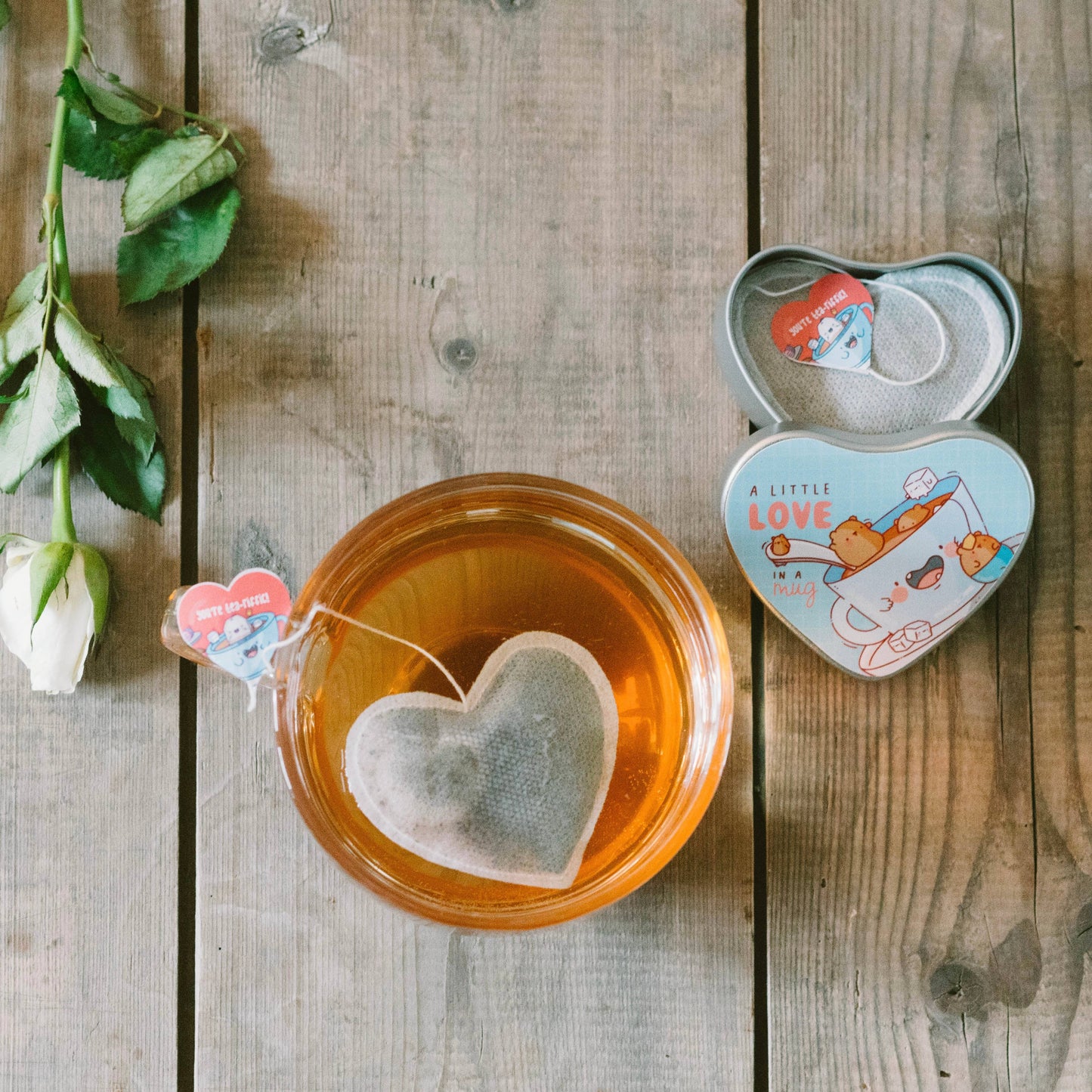 Heart shaped tea bags | Box of 5 positivi-tea's