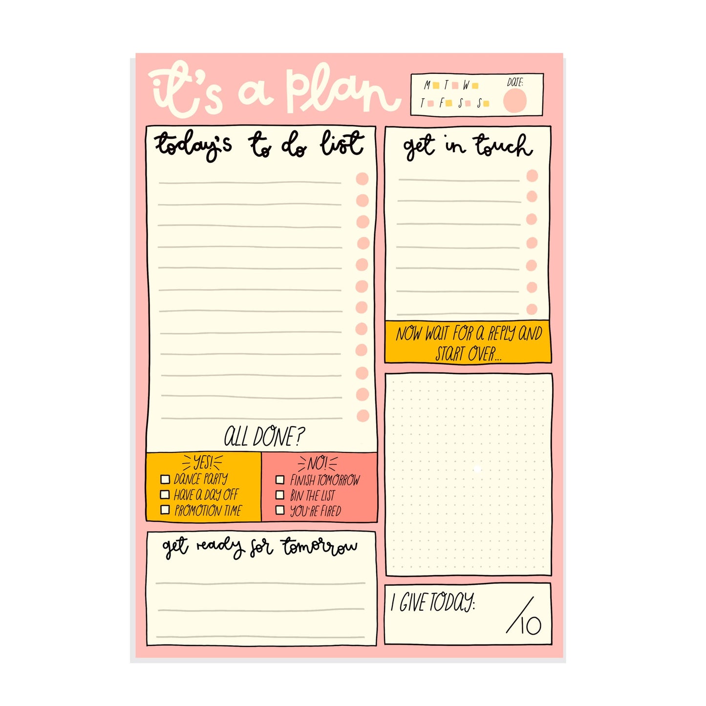 A5 Notepad - Daily Planner - It’s a Plan