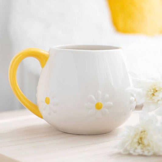 Daisy Flower Rounded Mug