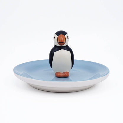 Trinket Key Ring Dish Puffin Bird