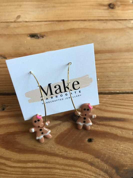 Make Harrogate Gingerbread Lady Hoop Earring