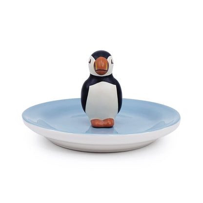 Trinket Key Ring Dish Puffin Bird