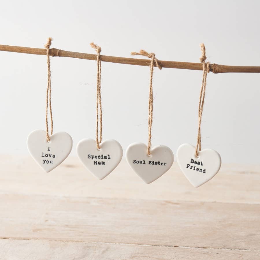 'Best Friend' Hanging Heart Decoration