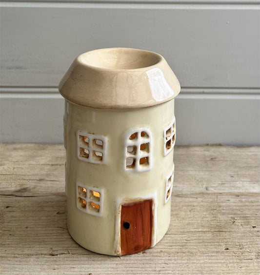 Pottery House Wax Burner 13cm - Cream