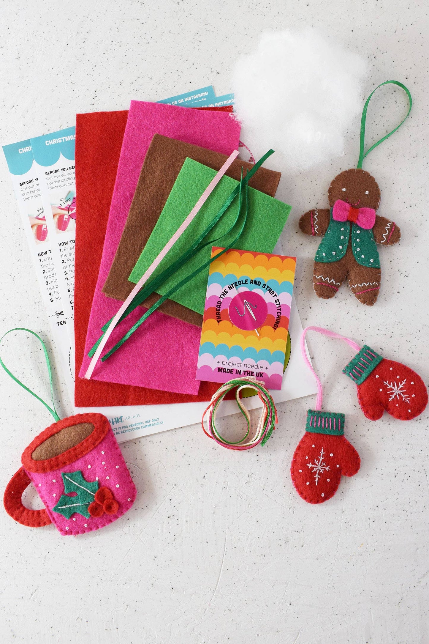 'Cosy Christmas' Felt Decoration Kit