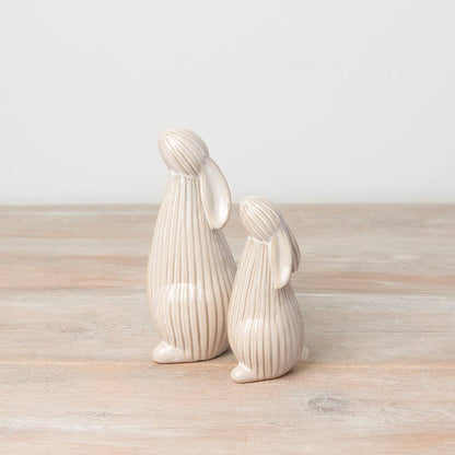 Ribbed Standing Bunny, 12cm