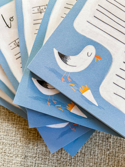 Seagull Cute Funny A6 Notepad