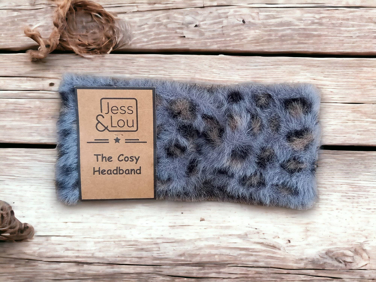 Grey Cosy Animal Print Headband HL829