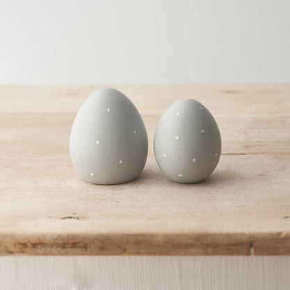 Grey Dotty Egg, 5cm