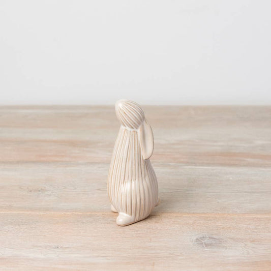 Ribbed Standing Bunny, 12cm
