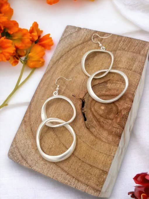 Statement Drop Large Loop Earrings