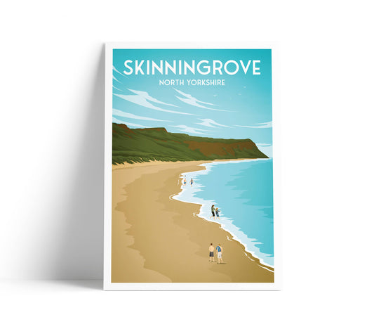 Skinningrove Beach Print - North Yorkshire - England