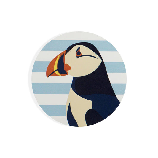 Coaster Single Ceramic - RSPB Puffin (Close-up)