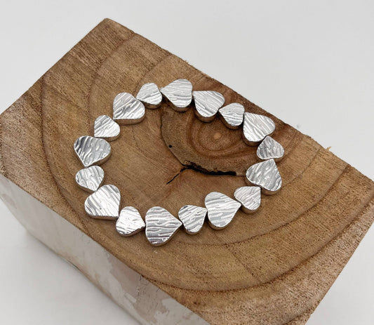 Silver Heart Stretch Bracelet