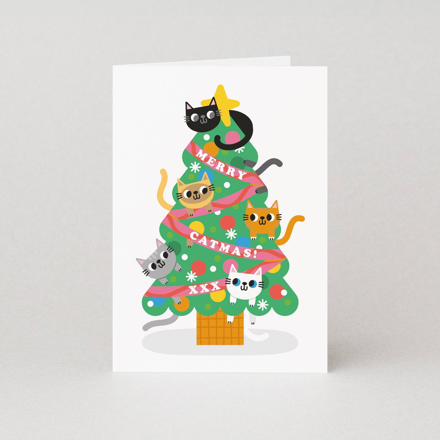 Merry Catmas Cat Christmas Card | Holiday Card for Cat Lover