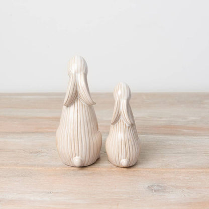 Ribbed Standing Bunny, 12cm