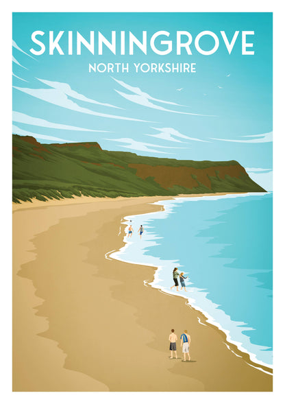 Skinningrove Beach Print - North Yorkshire - England
