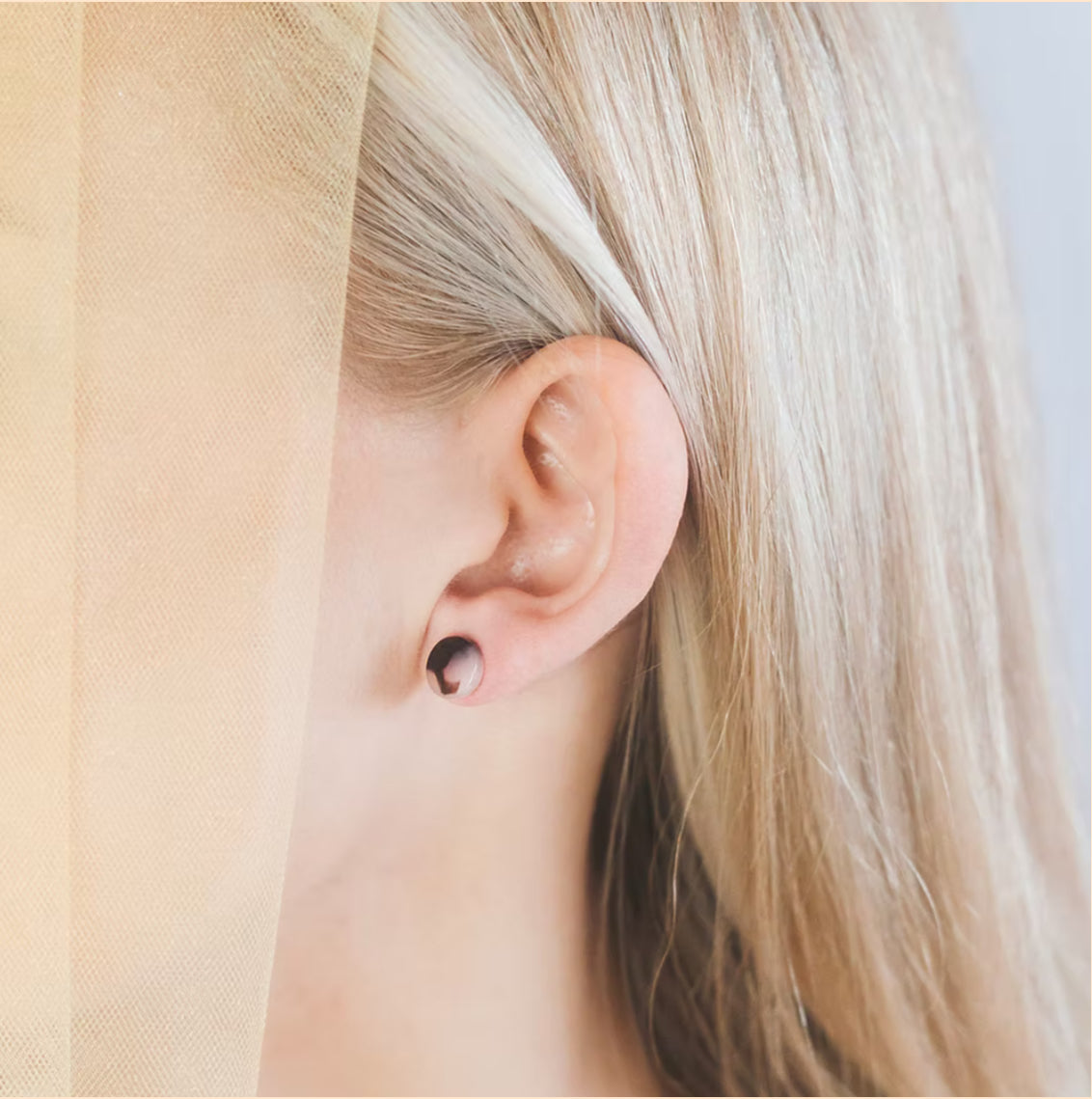Light Tortoise Shell Small Chunky Hoop and Stud Earrings Multipack