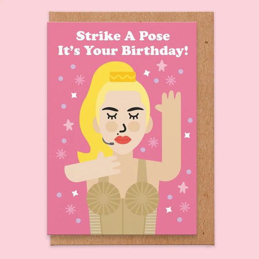 Strike A Pose Birthday Card