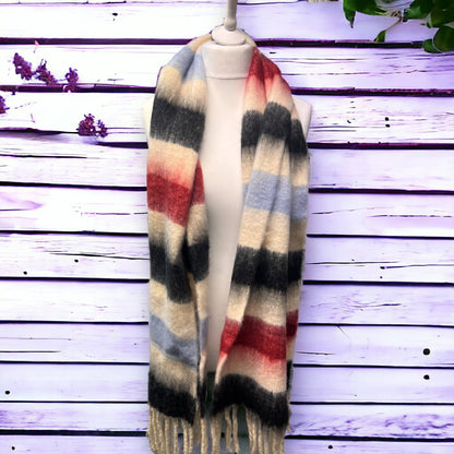 Colour Block Super Soft Checked Winter Scarf