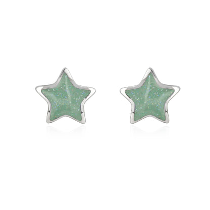 Sparkly Mint Stars