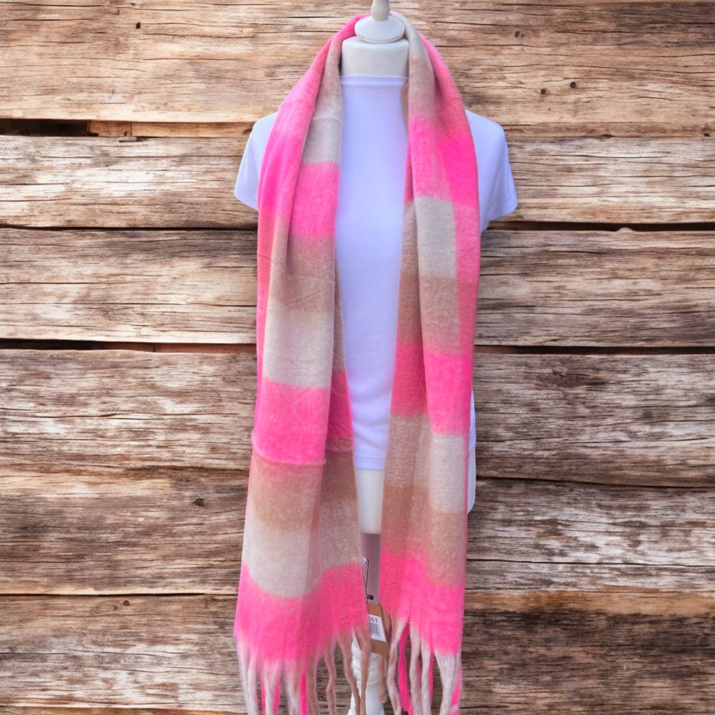 Colour Block Super Soft Checked Winter Scarf